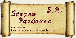 Stojan Marković vizit kartica